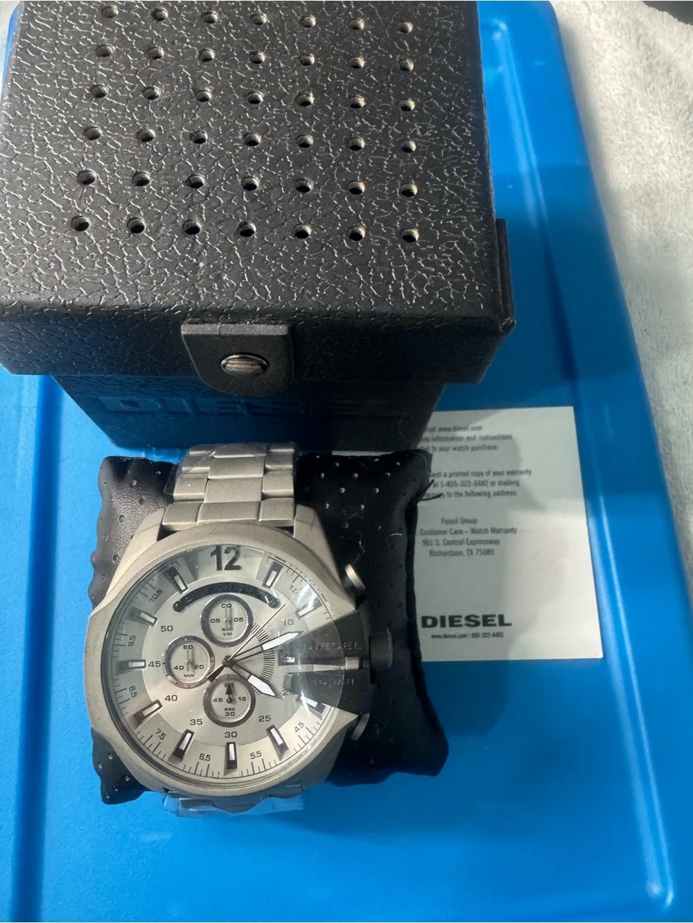 #142 Diesel Men's Silver Chronograph Watch